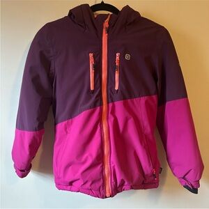 Gusti Girls Pink Purple Winter Jacket Size 10